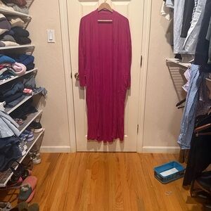 Alicia Keys + Athleta Fuchsia Knit Robe